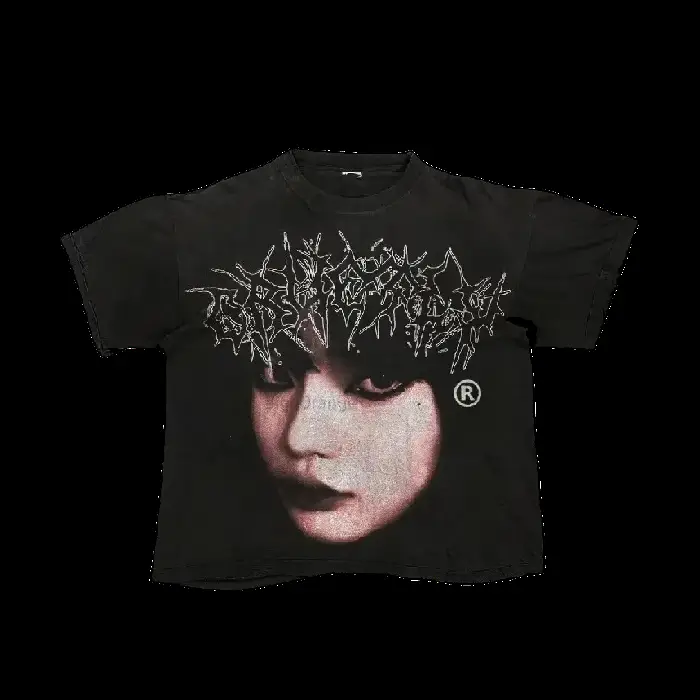 Billionaire Studios Cute Girl Face Logo Tee Black